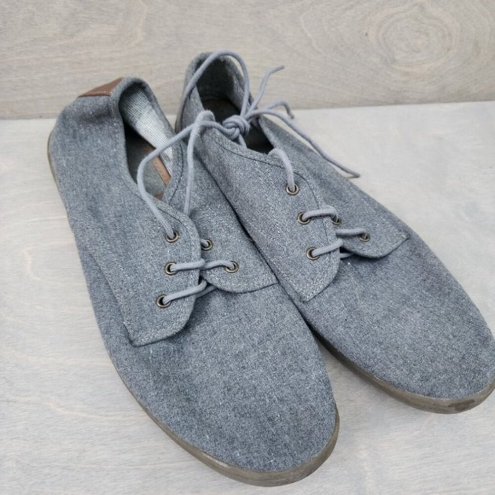 Blackwell Gray Canvas‎ Casual Shoes Lace Up Oxford Men's Size 12